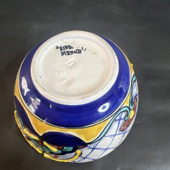 Talavera Pottery Bowl Made in Mexico 6 Inch Hand Painted Ceramic Dish - Picture 10 of 12